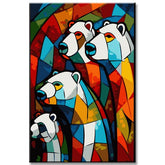 Painting by Numbers Polar Bear Family in Picasso Style